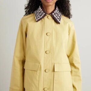 VERONICA BEARD Arlen Dickey crystal-embellished coated-cotton coat